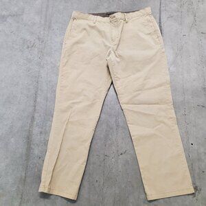 English Laundry Mens Beige Chino Pants 36x30 Cotton Spandex Blend 4 Pockets